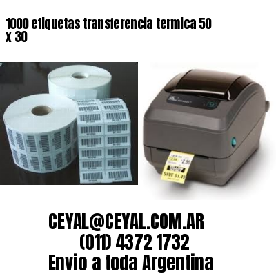 1000 etiquetas transferencia termica 50 x 30