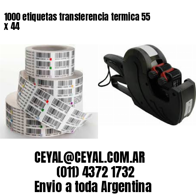 1000 etiquetas transferencia termica 55 x 44