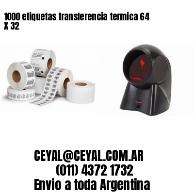 1000 etiquetas transferencia termica 64 X 32
