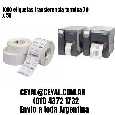 1000 etiquetas transferencia termica 70 x 50