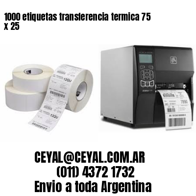 1000 etiquetas transferencia termica 75 x 25