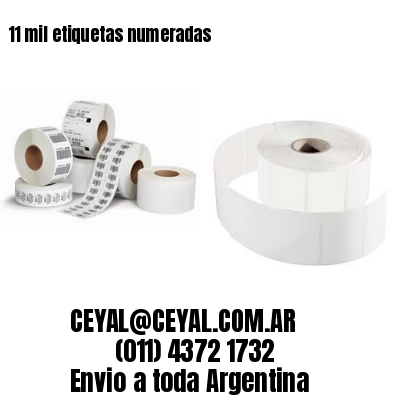 11 mil etiquetas numeradas