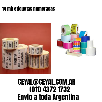 14 mil etiquetas numeradas