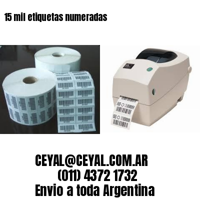 15 mil etiquetas numeradas