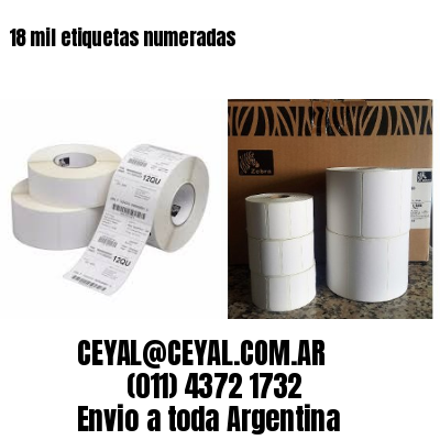 18 mil etiquetas numeradas