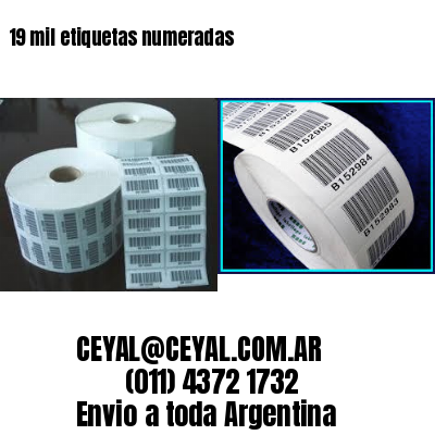 19 mil etiquetas numeradas