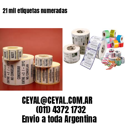 21 mil etiquetas numeradas