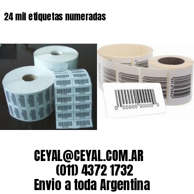 24 mil etiquetas numeradas