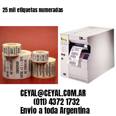 25 mil etiquetas numeradas