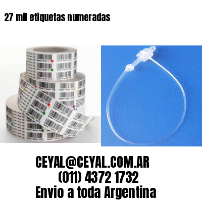 27 mil etiquetas numeradas