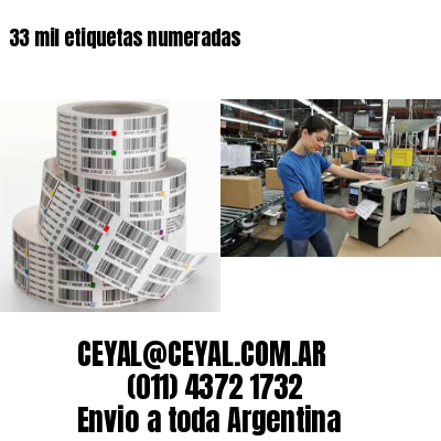 33 mil etiquetas numeradas