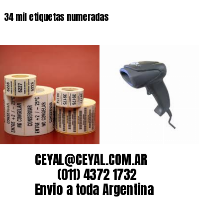 34 mil etiquetas numeradas