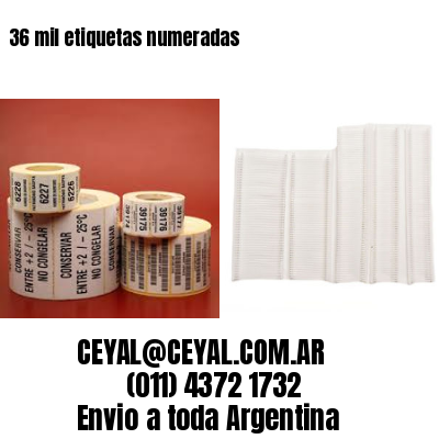 36 mil etiquetas numeradas