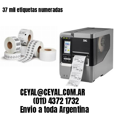 37 mil etiquetas numeradas