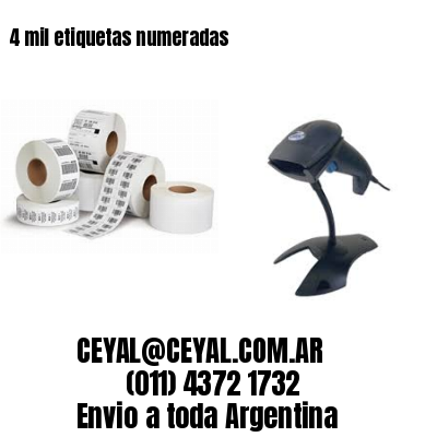 4 mil etiquetas numeradas