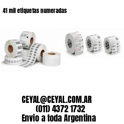 41 mil etiquetas numeradas