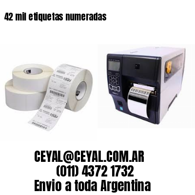 42 mil etiquetas numeradas