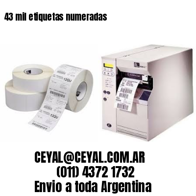 43 mil etiquetas numeradas