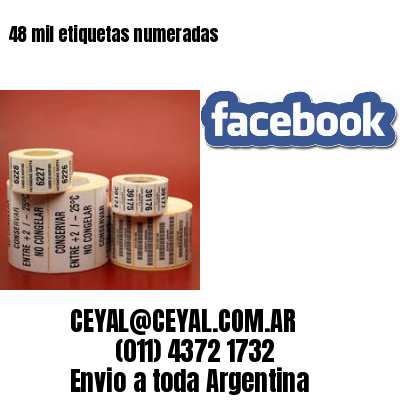 48 mil etiquetas numeradas