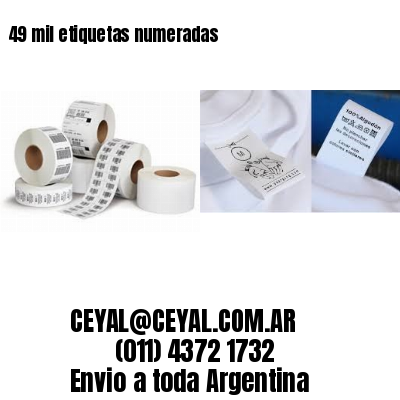 49 mil etiquetas numeradas