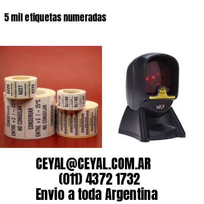 5 mil etiquetas numeradas