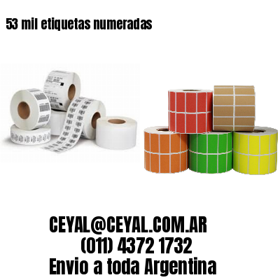 53 mil etiquetas numeradas