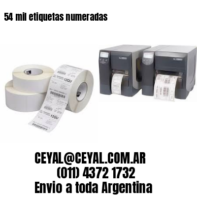 54 mil etiquetas numeradas