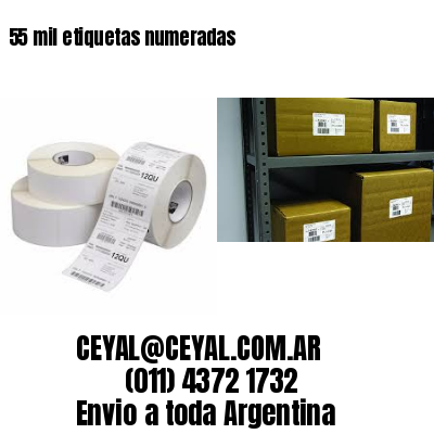 55 mil etiquetas numeradas