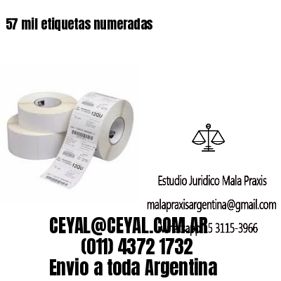 57 mil etiquetas numeradas