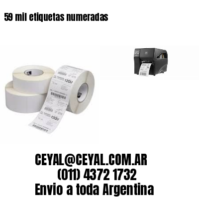 59 mil etiquetas numeradas