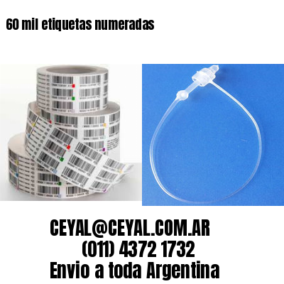 60 mil etiquetas numeradas