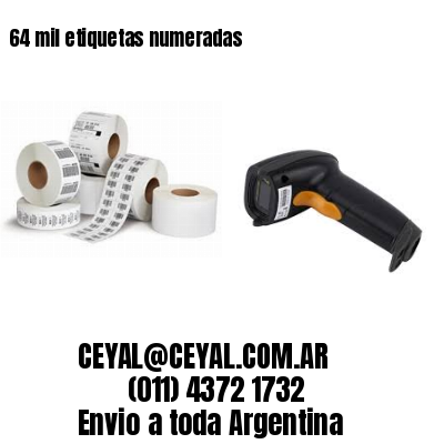 64 mil etiquetas numeradas