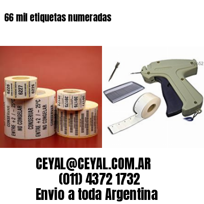 66 mil etiquetas numeradas