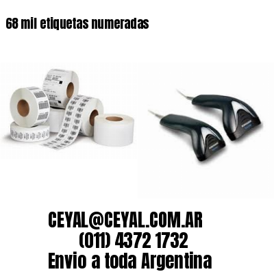 68 mil etiquetas numeradas