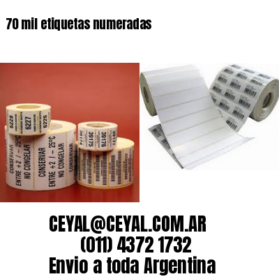 70 mil etiquetas numeradas