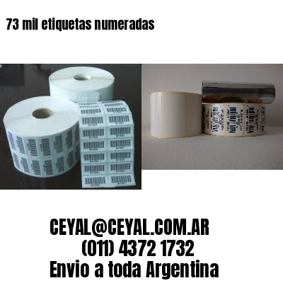 73 mil etiquetas numeradas