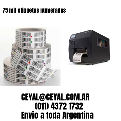 75 mil etiquetas numeradas
