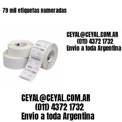 79 mil etiquetas numeradas