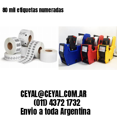 80 mil etiquetas numeradas