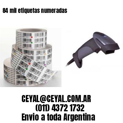 84 mil etiquetas numeradas