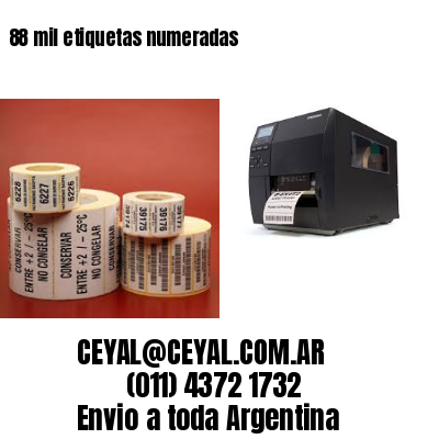 88 mil etiquetas numeradas