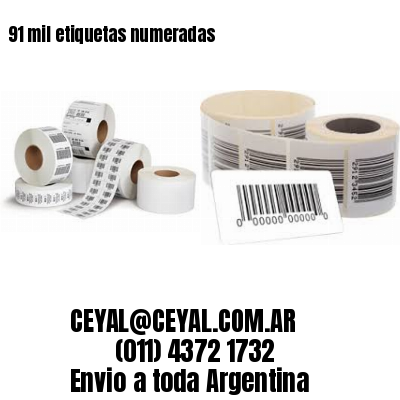 91 mil etiquetas numeradas