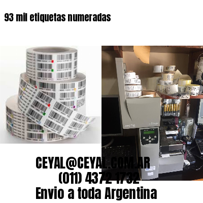 93 mil etiquetas numeradas