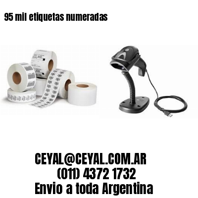 95 mil etiquetas numeradas