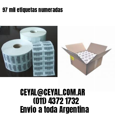 97 mil etiquetas numeradas