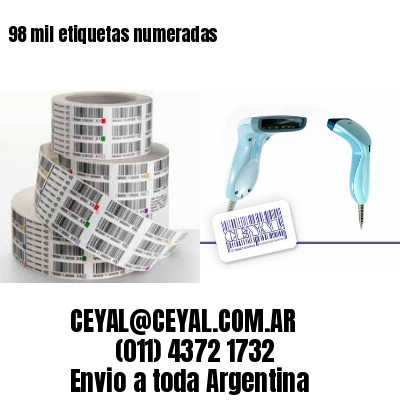 98 mil etiquetas numeradas
