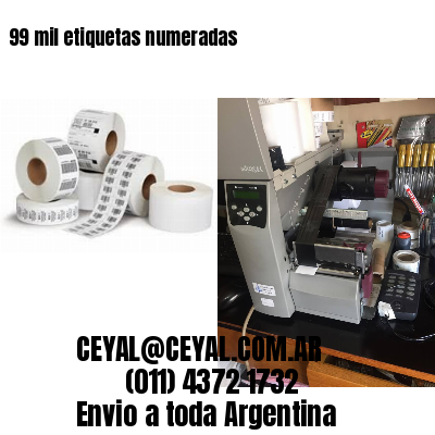 99 mil etiquetas numeradas