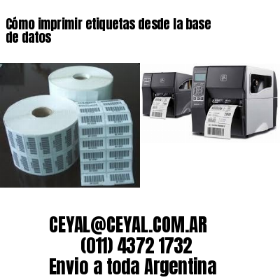 Cómo imprimir etiquetas desde la base de datos