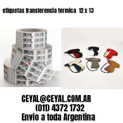 etiquetas transferencia termica  12 x 13