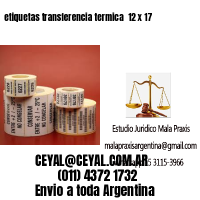 etiquetas transferencia termica  12 x 17